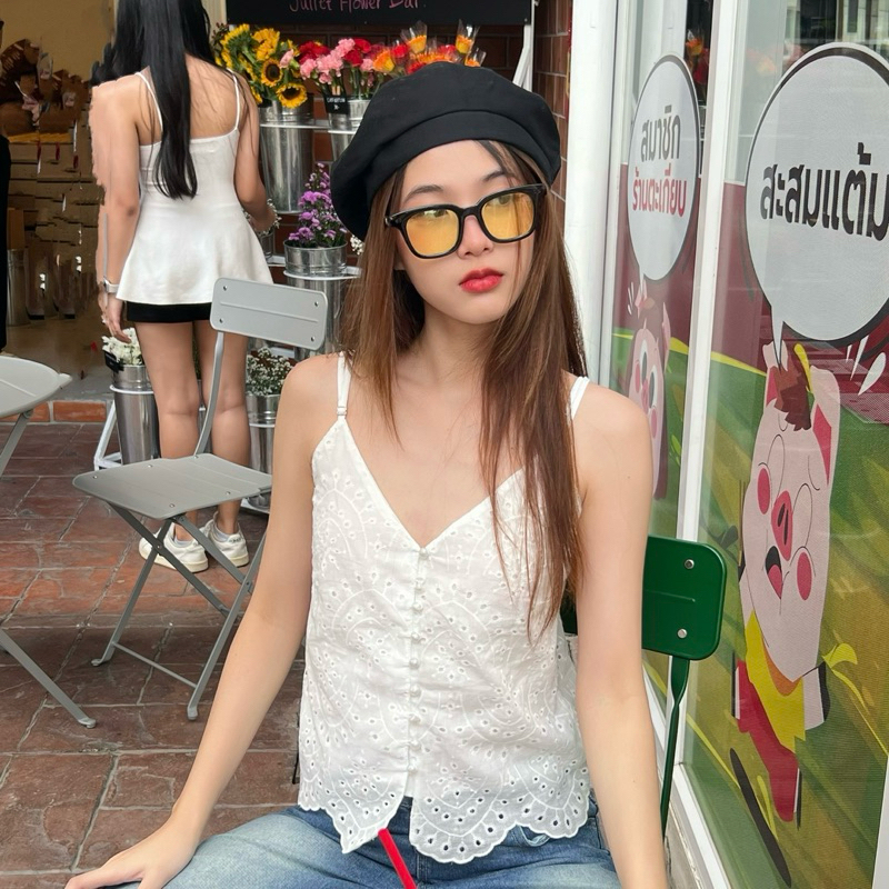 SISSOEUR : Lacey top