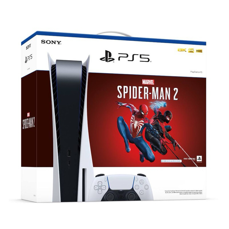 PS5 playstation 5 รุ่นใส่แผ่น ประกันศูนย์ 1 ปี spiderman 2