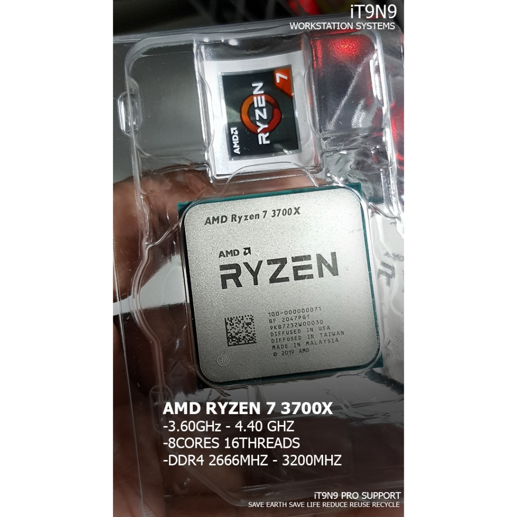 Ryzen 3700X ทำงาน 2D 3D สถาปัตยกรรม วิศวกรรม SolidWorks Inventor Revit Tekla Max Maya ตัดต่อวิดีโอ เ