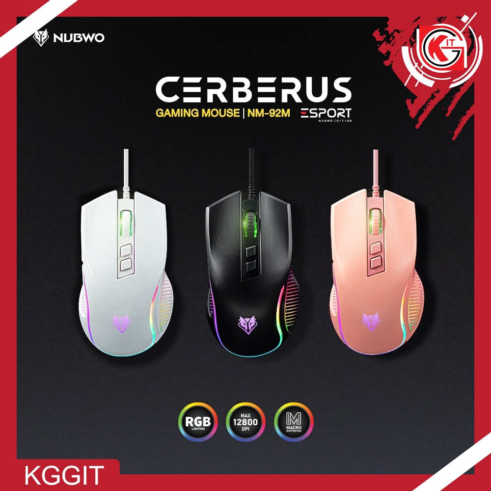 มาส์เกมมิ่ง NUBWO CERBERUS NM-92M