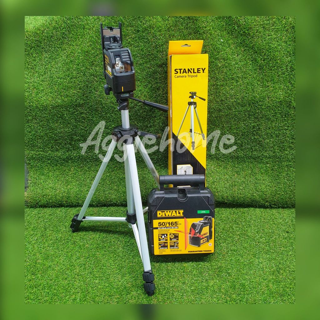DEWALT เครื่องวัดเลเซอร์ + พร้อมขาตั้ง รุ่น DW088KTP แนวเส้นกากบาทและเส้นข้าง เลเซอร์วัดระดับ