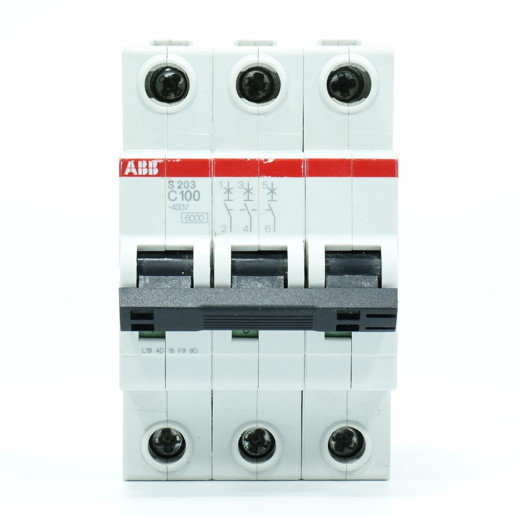 ABB S203 C100 ABB S203 3P 80A 2CDS253001R0824 เซอร์กิตเบรกเกอร์ ABB MCB ABB Miniature Circuit Breake