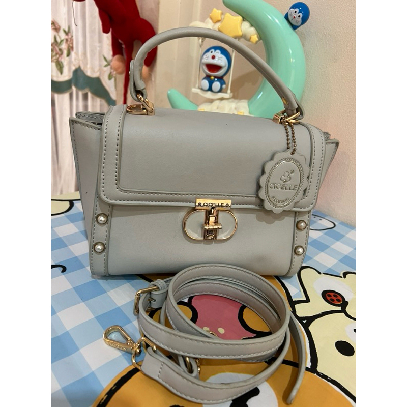 กระเป๋า Cecelle classic&cute สีฟ้าไซค์8.5นิ้ว