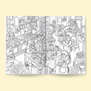 Friends and Activities coloring book สมุดระบายสี 20 หน้า ขนาด 17x25cm
