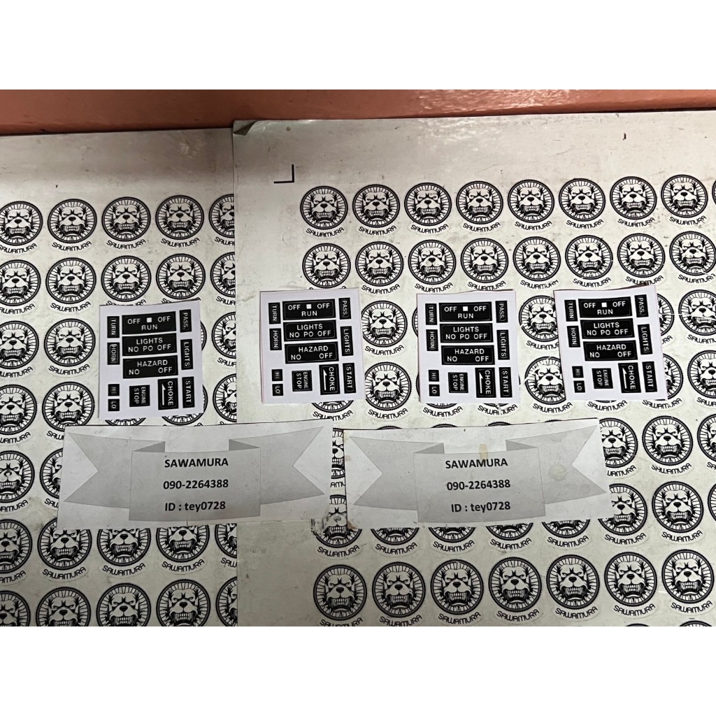SR400 สติีกเกอร์ติดสวิทช์แฮน SR400 SR500 sr400 sr500
