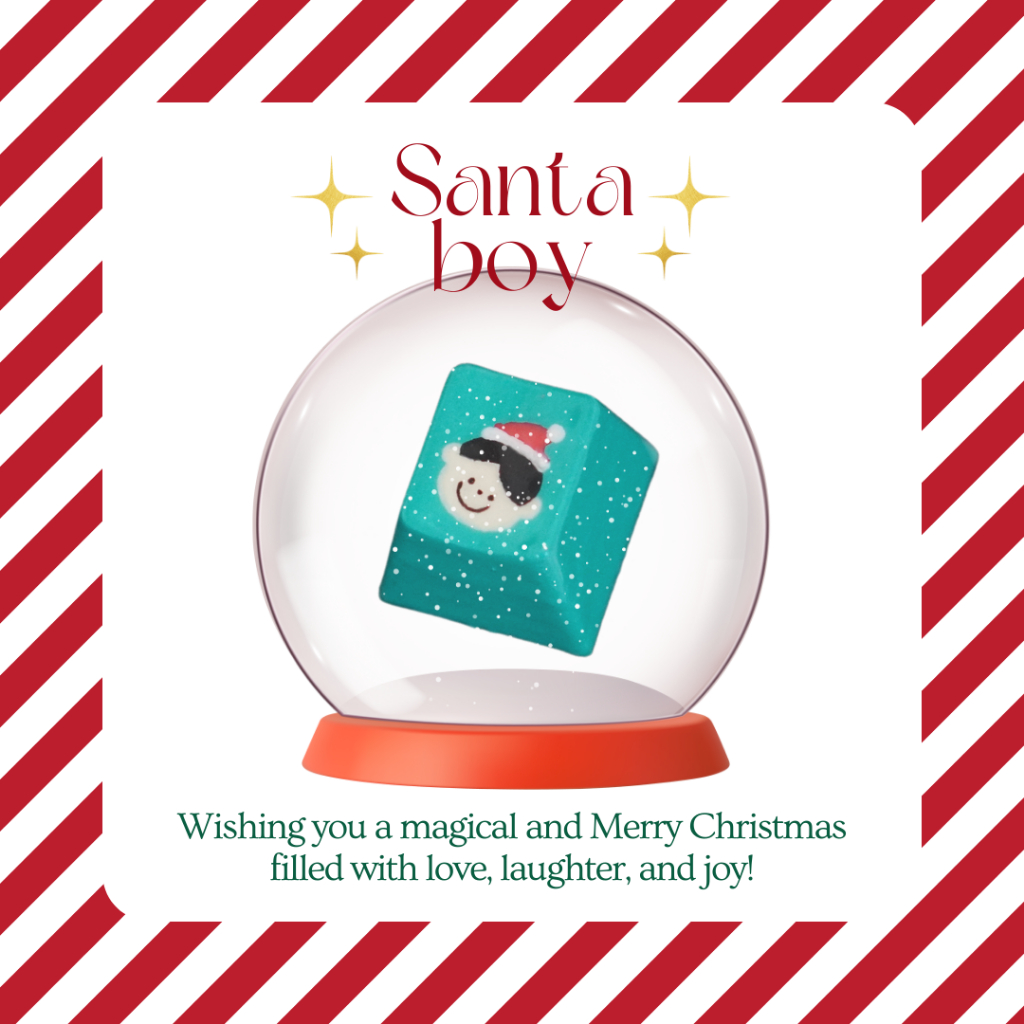 keycap แฮนด์เมด คีย์แคปลาย Santa Boy 2023