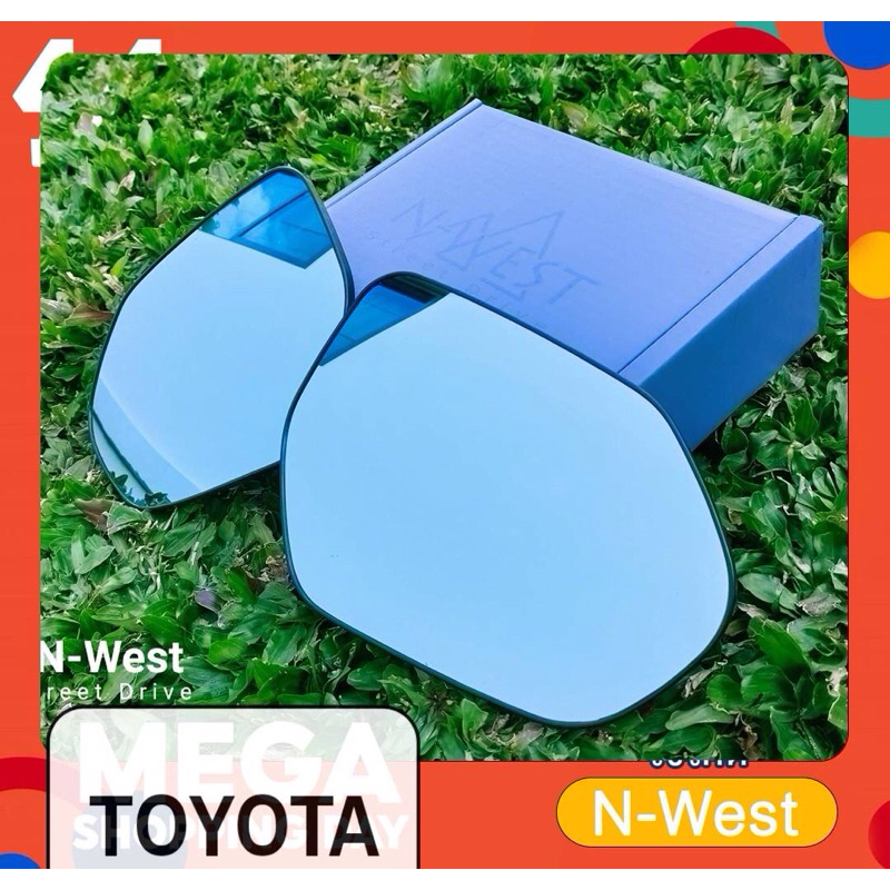 🔷กระจกตัดแสงตรงรุ่น TOYOTA เลนส์วายเพิ่มมุมมองเลนส์ฟ้า