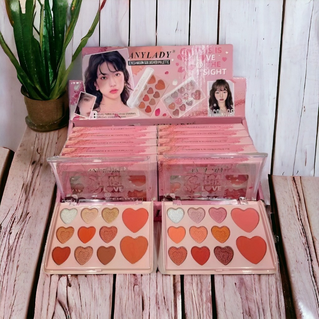ราคาส่ง อายแชโดว์ Anylady Eyeshadow Palette & BLUSHER No.8158
