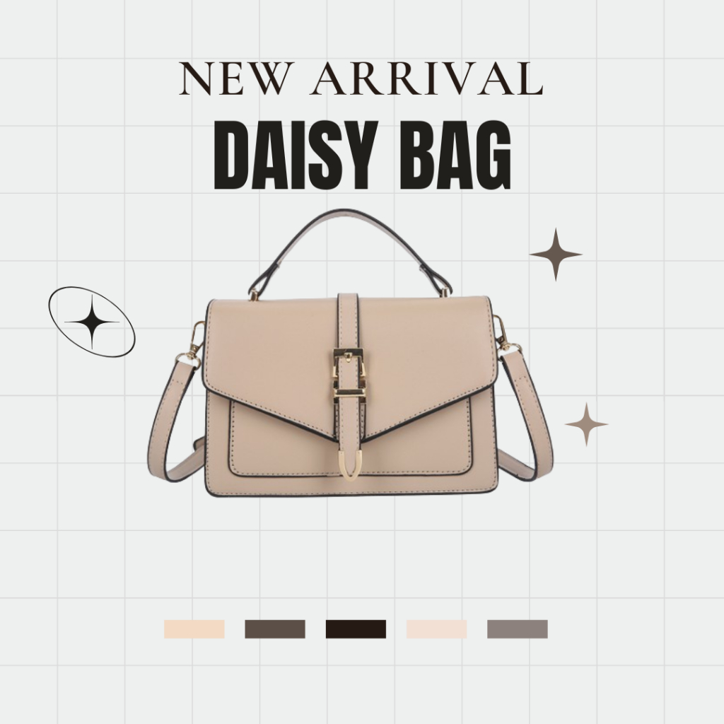 กระเป๋ารุ่น Daisy bag สำหรับผู้หญิงแฟชั่นใหม่ ทรงสี่เหลี่ยมสะพาย crossbody
