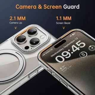 (วงแหวนหมุนได้+แถมฟิล์ม) เคส FenixShield 360 Rotatable Stand สำหรับ iPhone 17 / 16 / 15 / Plus / Pro / Max