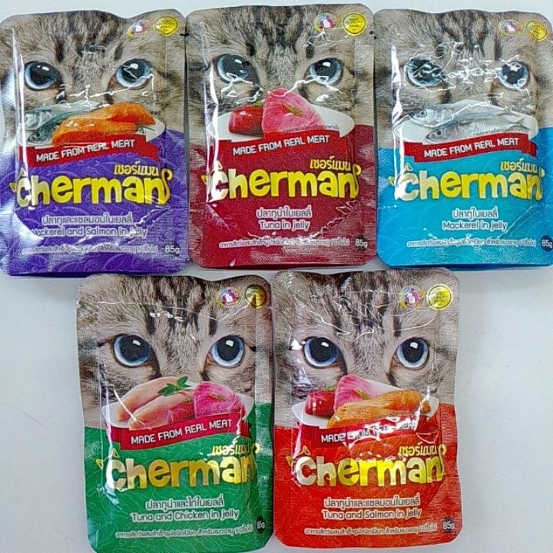 อาหารเปียกแมว เชอร์แมน Cherman ขนาด85g.