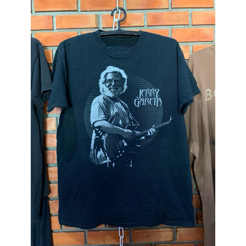 เสื้อยืดลาย Jerry Garcia ปั๊มคอLiquid blue