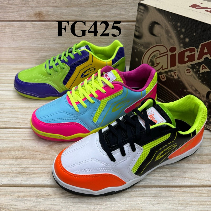 GiGa FG425 รองเท้าฟุตซอล กีก้า Size 34-44 สีขาว/ฟ้า/เขียว