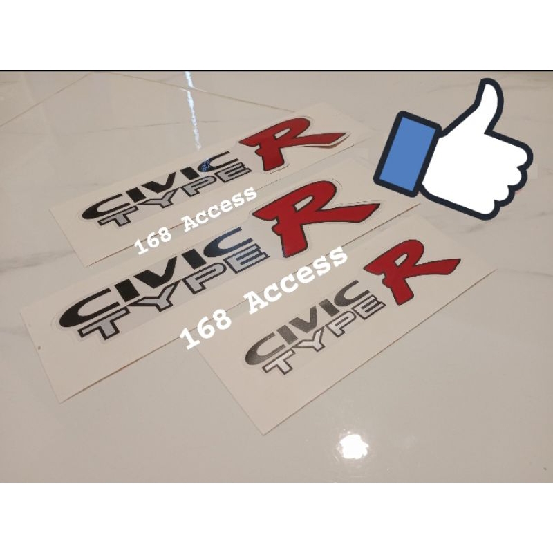 Sticker Civic Type R E Series Japan OEM JDM Cars Style