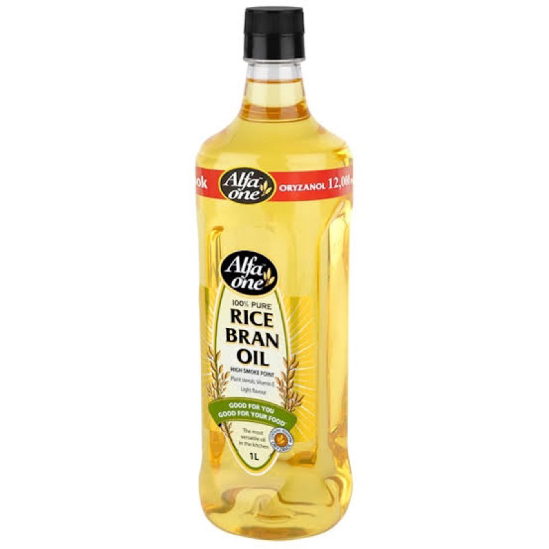 Alfa one rice bran oil 1L อัลฟ้าวัน น้ำมันรำข้าว