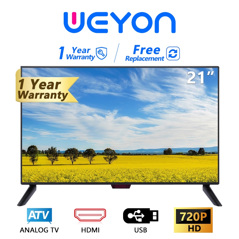 จัดส่งฟรี WEYON ทีวี 21 นิ้ว HD Ready LED TV (รุ่น W-21ทีวีจอแบน) 21'' โทรทัศน์