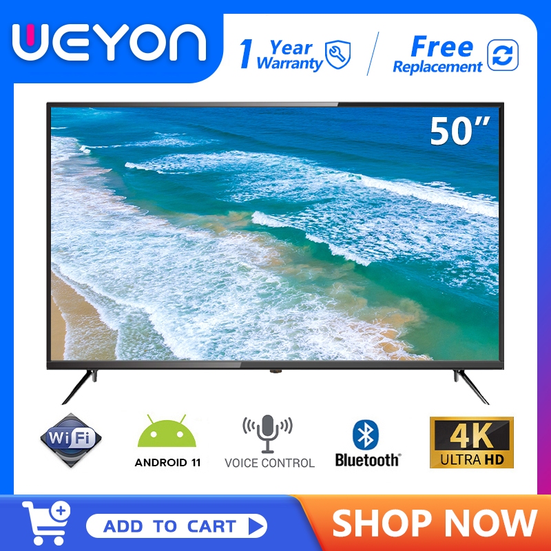 WEYON ทีวี 50 นิ้ว Smart Android 11.0 TV 4K Wifi/Youtube/Nexflix