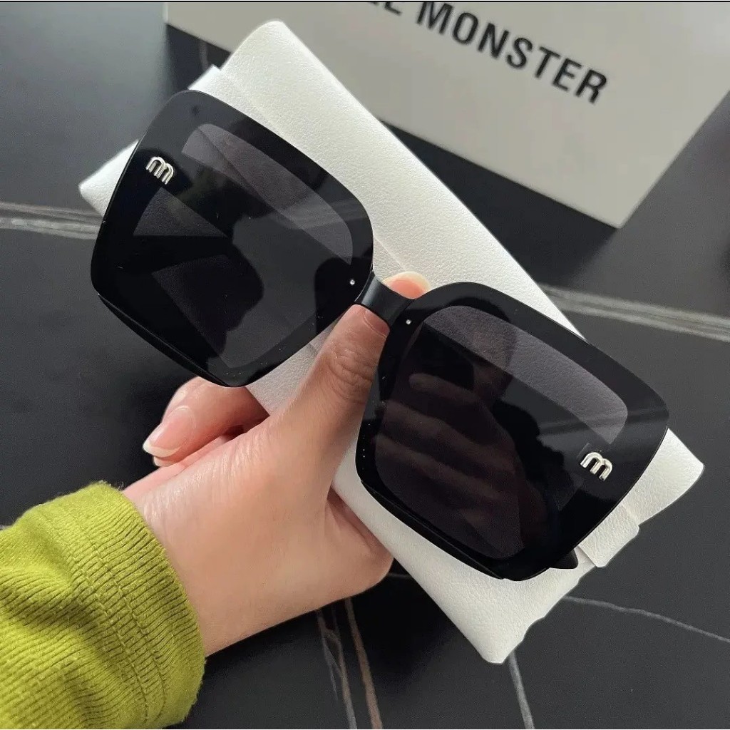 รุ่นDro419เกรดมีโลโก้ Miu MU Luxury งานโอเวอร์ไซส์ ไฮเอนด์ New I Tem เวอร์ชั่นเกาหลี ทรงสี่เหลี่ยม แว่นกันแดด