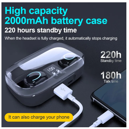 หูฟัง TWS x10 หูฟังบลูทู ธ V5.2 หูฟังไร้สาย TWS Wreless Bluetooth Headset