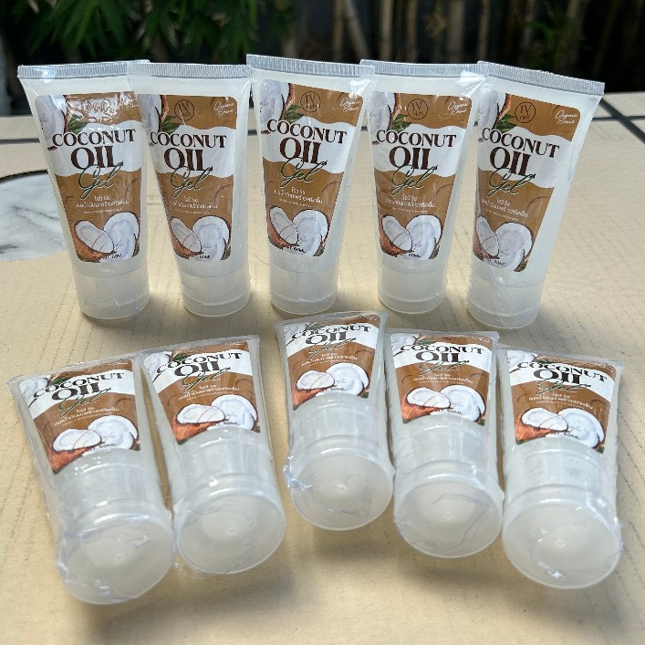เจลน้ำมันมะพร้าวสกัดเย็น 10 หลอด Coconut Oil Gel ลดฝ้า ลดสิว เติมน้ำให้ผิว เด้ง ฟู หน้าขาวใส ไอวี ริช ของแท้