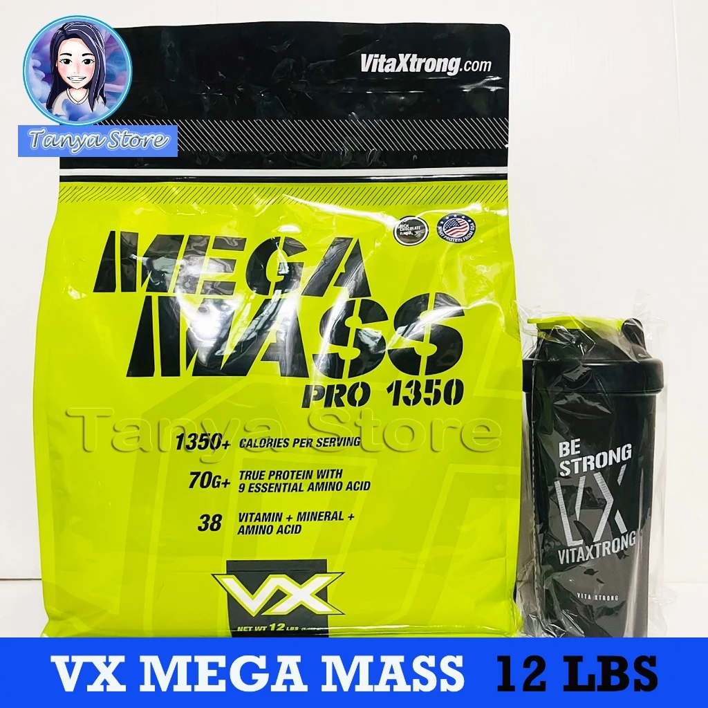 🔥VX VitaXtrong MEGA MASS PRO 1350 ขนาด 12 ปอนด์(เพิ่มน้ำหนัก เพิ่มกล้ามเนื้อ)🔥(exp.06/29)
