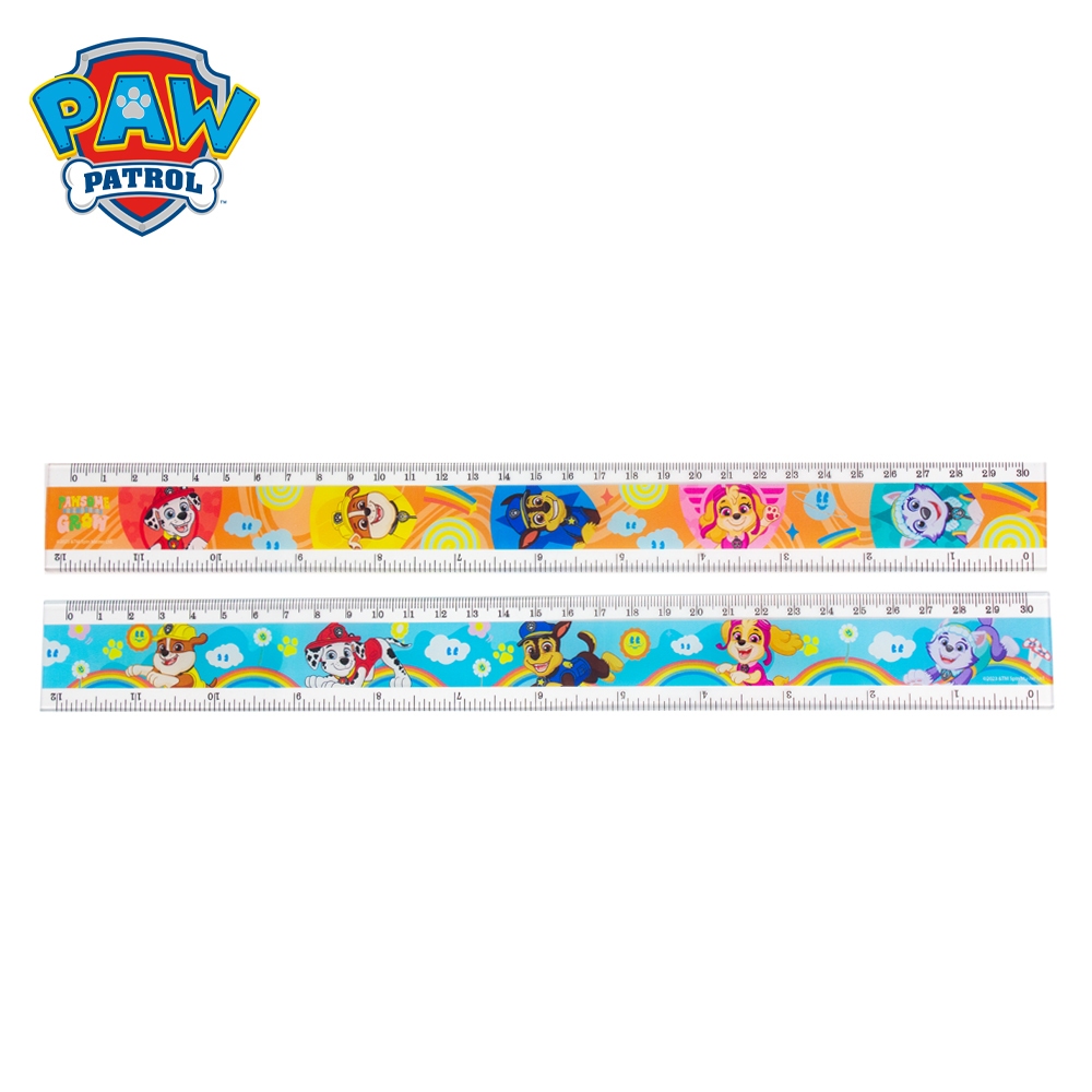 Paw Patrol ไม้บรรทัด ไม้บรรทัดพลาสติก ลายการ์ตูนน่ารัก ขนาด 30 ซม. แข็งแรงทนทาน PW017