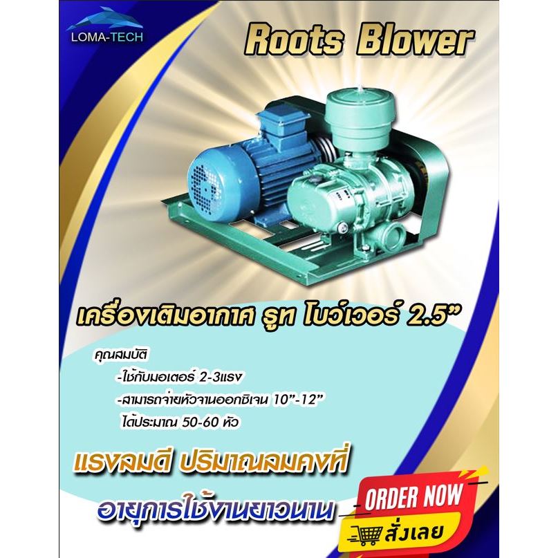 รูทโบลเวอร์ (ตัวรูท + กรองอากาศสั้น) ขนาด 2.5 นิ้ว ไม่รวมชุดมอเตอร์