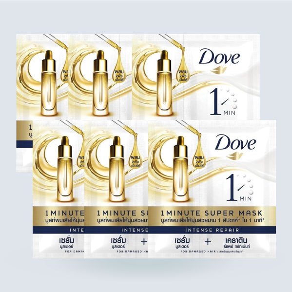 Dove Intense Repair 1 Minute Super Mask (5 ml/6 sachets)