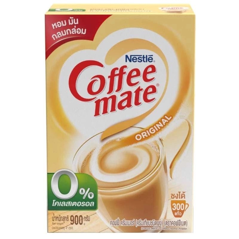 Coffee mateขนาด900กรัม สูตรหอมมันกลมกล่อม 0%โคเลสเตอรอล สินค้าของแท้100% หมดอายุ13/05/2025