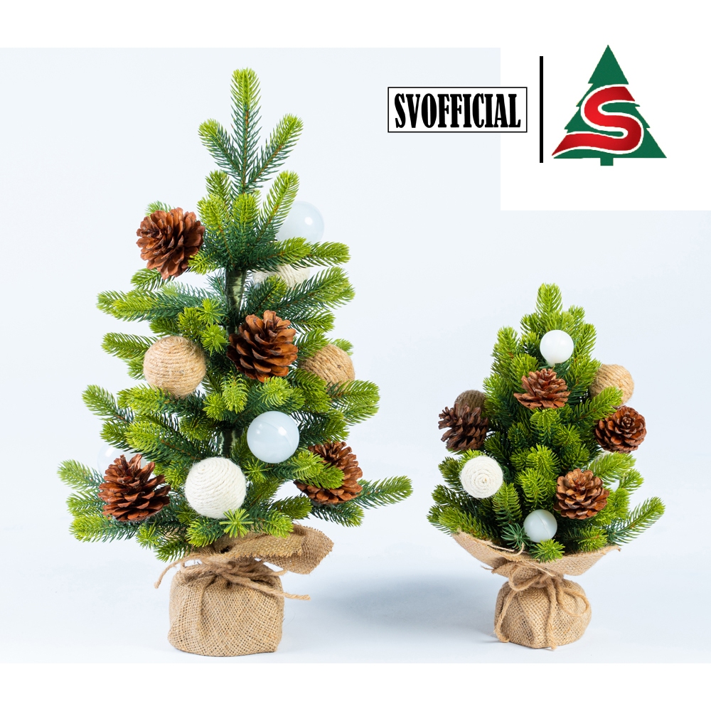 ต้นคริสต์มาสกิ่งสปรูสตกแต่ง ต้นคริสมาส ขนาด 1-1.5 ฟุต Christmas Tree 1F 1.5F คละสี คละแบบ