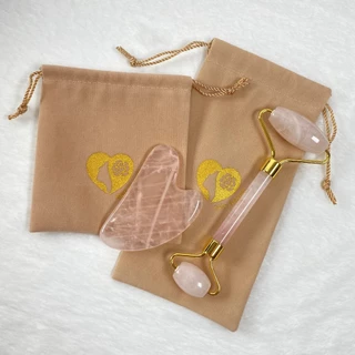 Rose Quartz Gua Sha กัวซาหิน นวดหน้า โรสควอตซ์ เกรด คัดพิเศษ