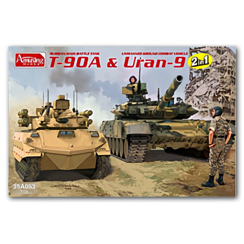 Amusing Hobby 1/35 35A053 Russian Main Battle Tank T-90A & Uran-9