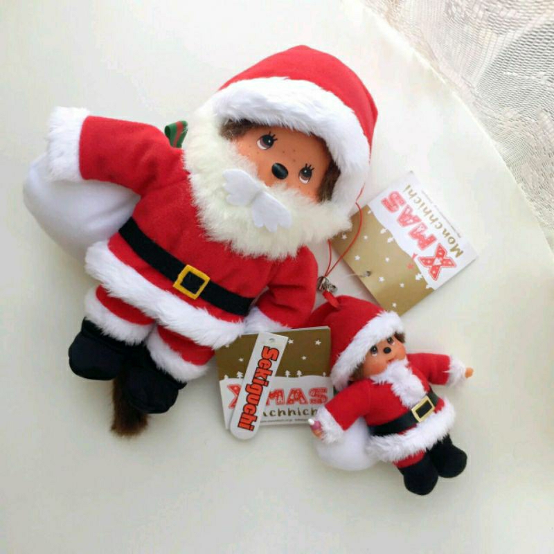 monchhichi Santa doll and Keychain