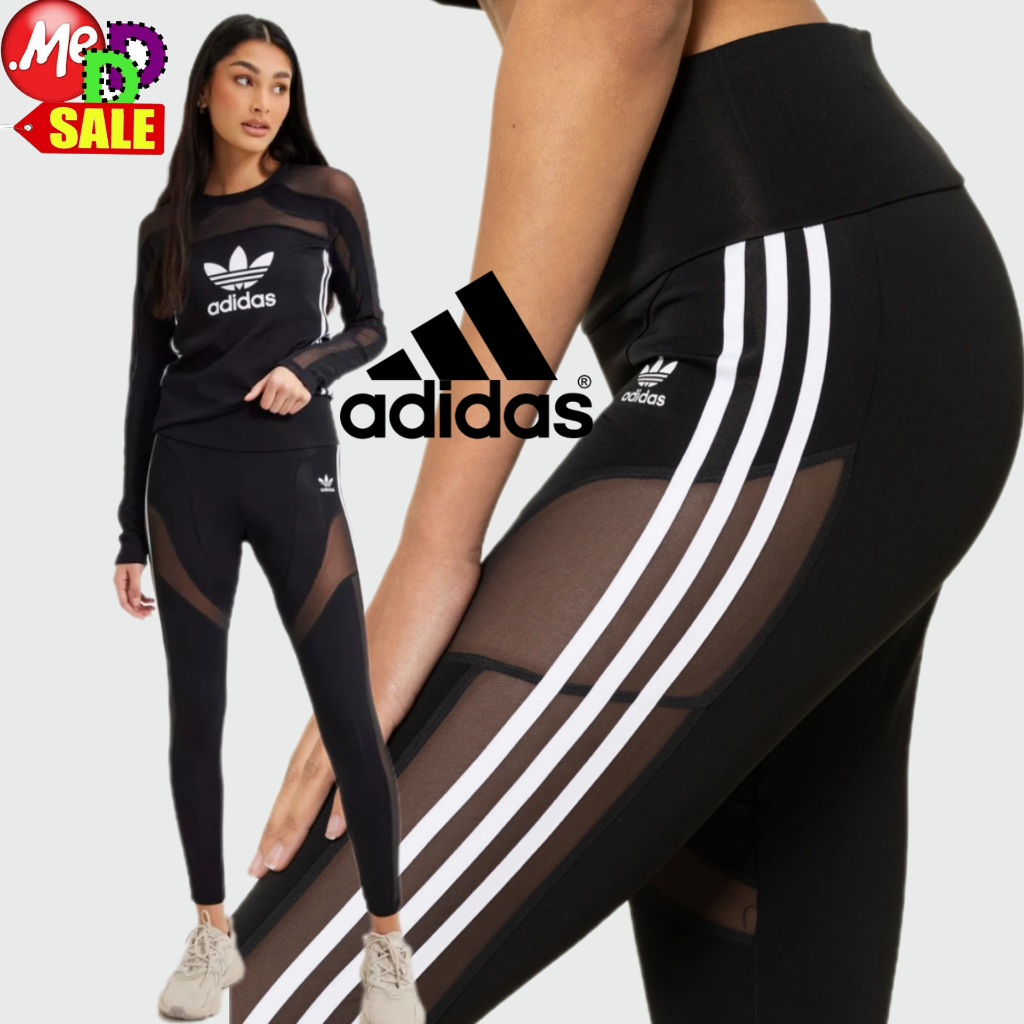 ADIDAS - ใหม่ กางเกงรัดรูปเอวสูง แทรกผ้าตาข่าย ใส่ออกกำลังกาย ADIDAS TIGHT LEGGINGS II6095 HE9403