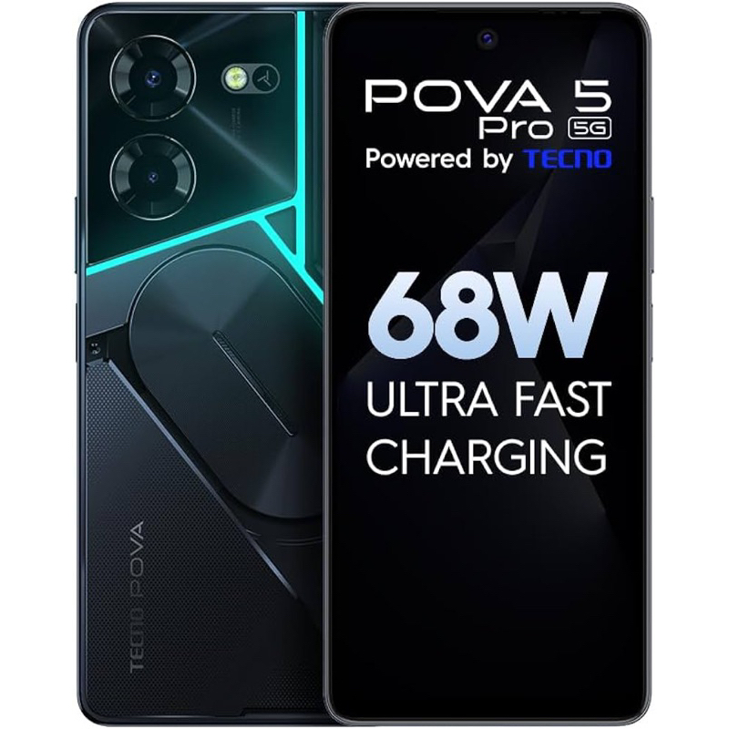 Tecno Mobile Pova 5 pro 5G  (8+256GB)กล้องหน้าและกล้องคู่ แบตเตอร์รี่5000 mAh