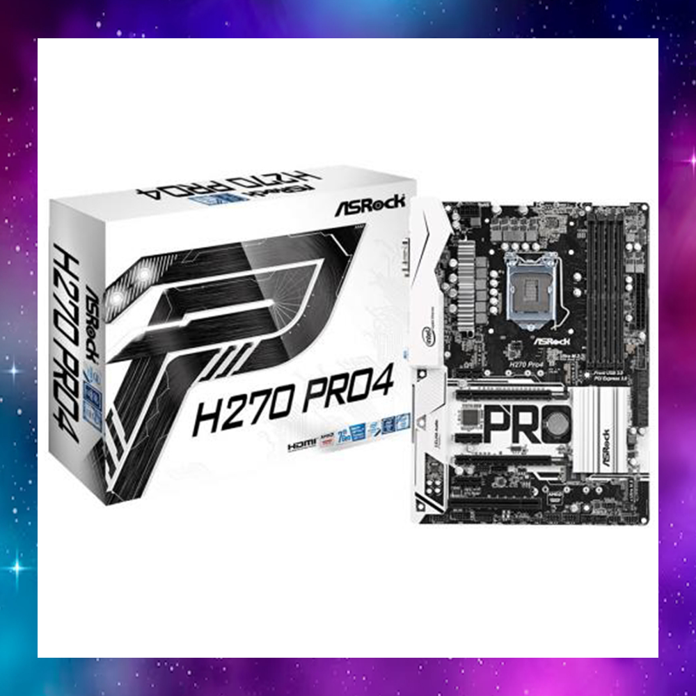 MAINBOARD (เมนบอร์ด) 1151 ASROCK H270 PRO4 GEN6-7 ใช้งานปกติ