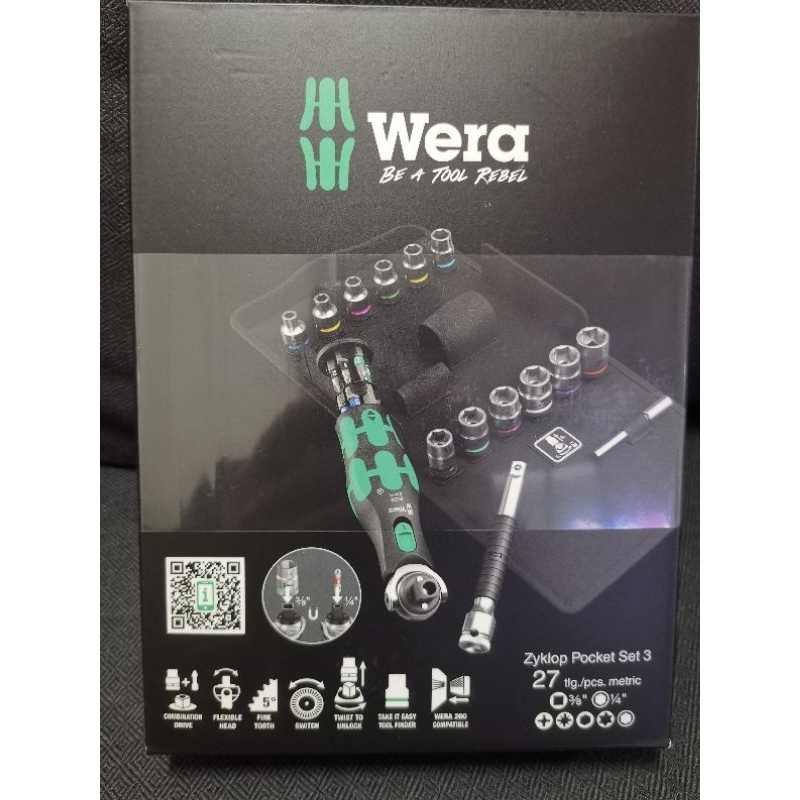 ชุดประแจ 8009 Zyklop Pocket Set 3 Code Nr.:05004284001 Wera