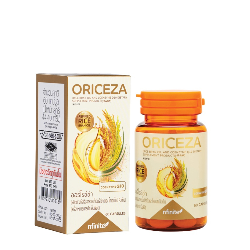 ORICEZA (RICE BRAN OIL AND COENZYME Q10 DIETARY SUPPLEMENT PRODUCT) (nfinite™)
60 CAPSULES