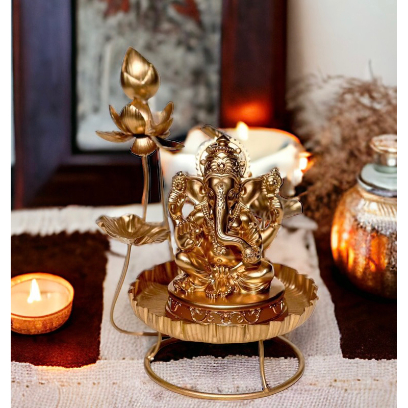 พระพิฆเนศ องค์สีทอง ทำพิธีเรียบร้อยแล้ว ที่วัดแขกคลองสี่ องค์เปล่าไม่รวมฐานบัว