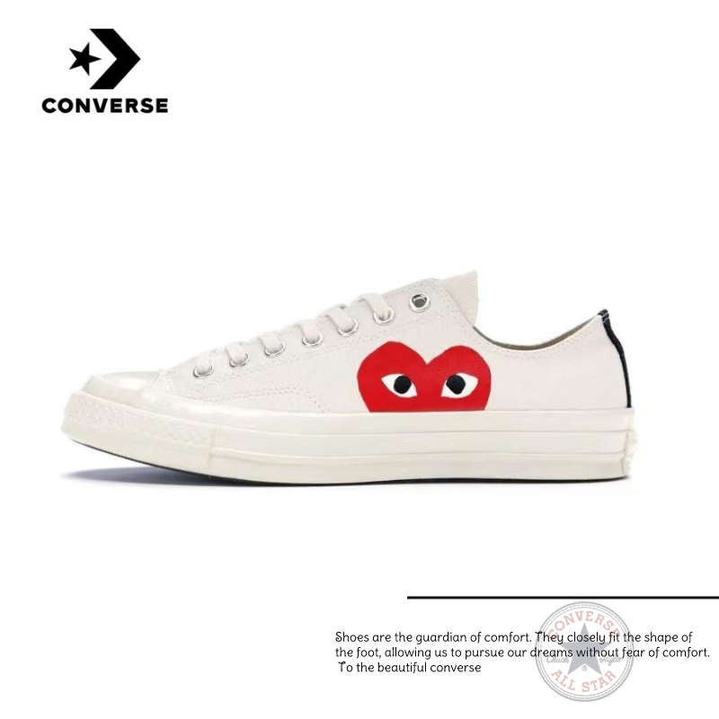 converse 1970 CDG X คอนเวิร์ส รองเท้าผ้าใบ รองเท้าผ้าใบสีขาว