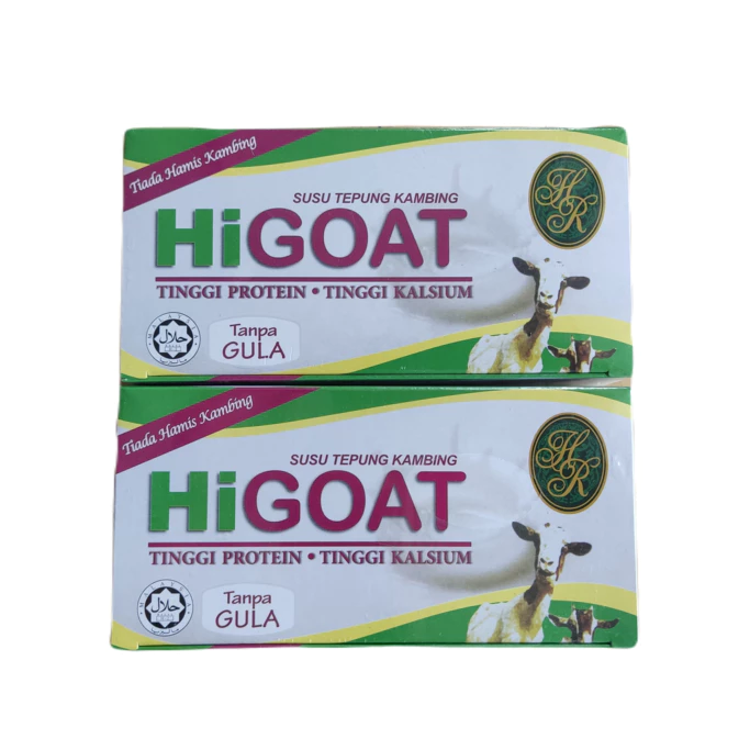 (ของแท้ 100%) HiGOAT 🐐นมแพะ🐐 แบบกล่อง ไม่ผสมน้ำตาล กล่องละ 15 ซอง