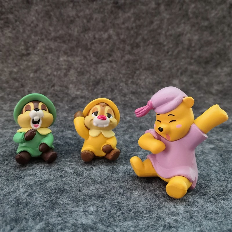 Chip 'n' Dale ชิปกับเดล วินนี่เดอะพูห์ Winnie the Pooh หมีพู figure ฟิก'เกอะ 2.8-3.8cm 3ตัว