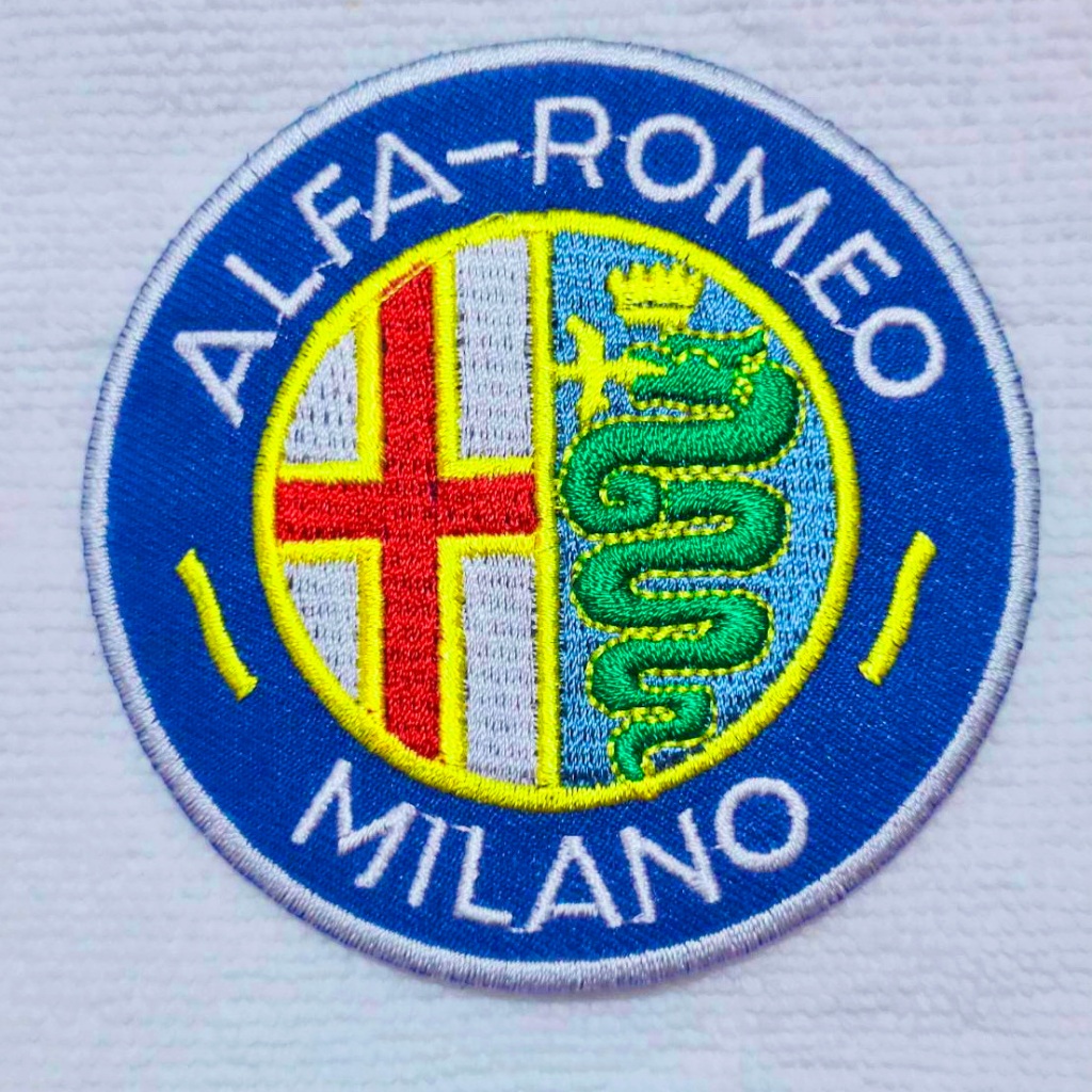 อาร์มตัวรีด sticker สติ๊กเกอร์ อาร์ม อาร์มติดเสื้อ รถ อัลฟาโรเมโอ Alfa Romeo car อุปกรณ์ตกแต่งรถ ตัว