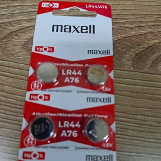 ถ่าน Maxell LR44 A76 Maxell LR44 Alkaline 1.5V Battery (ราคาต่อ 1 ก้อน)