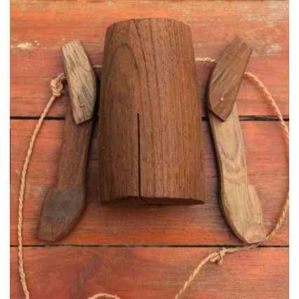 กระดิ่งไม้ ฮอกวัว ควาย แบบโบราณ สินค้าทำมือ cowbell, Cattle Bell ของมงคล