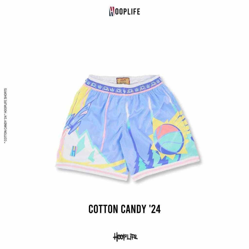 กางเกงขาสั้น ลายพาสเทล แนวสตรีท บาสเก็ตบอล Hooplife ” Cotton Candy’24 ” Mesh SHORT