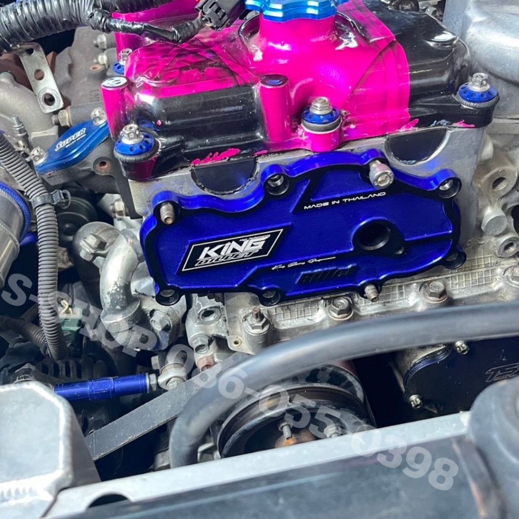 แผ่นปิดหน้าเครื่อง D-max เก่า ยูโร1 ยูโร2 (2แผ่น ปิด บน-ล่าง) งาน KING อลูมิเนียม Billet หนา ทนทาน กัดลายสวย ไดร์สี - รูปที่ 4