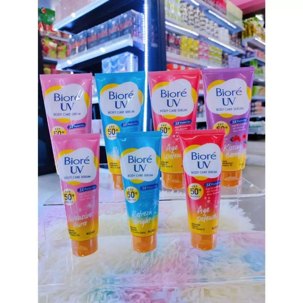 บิโอเรกันแดด บอดี้แคร์เซรั่ม Biore UV Anti Pollution Body Care Serum SPF50+ PA+++50 ml./150ml.