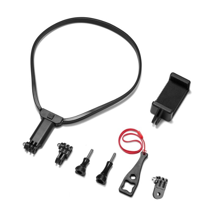 คล้องคอ Gopro และ มือถือ ขายึดคล้องคอ สำหรับ Gopro / Insta360 / DJI / Sjcam Hanging Neck Phone Stand Mount Necklace