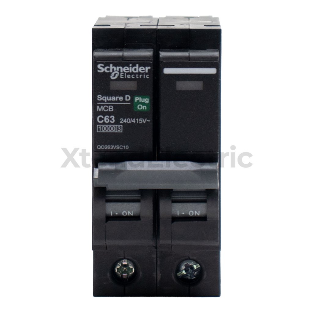 เซอร์กิตเบรกเกอร์ 63 แอมป์ 2 โพล 10kA SCHNEIDER QO263VSC10T